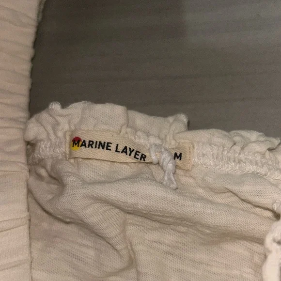 NEW Marine Layer Dylan Smocked Off White Cream Tank - Picture 4 of 5